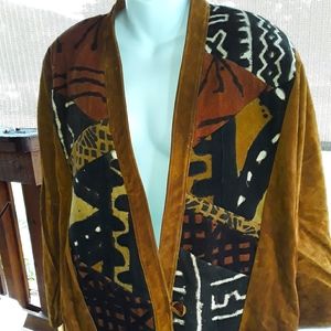 1960's Vibe Suede/Fabric Hip Length Coat